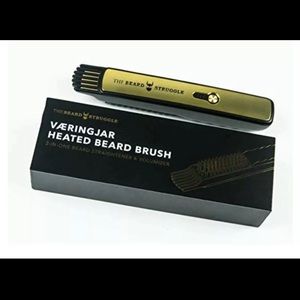 Vaeringjar Gold Heated Beard Brush Straightener